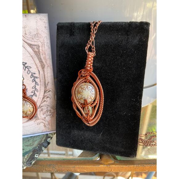 Wire Wrap Jewelry Set, Czech Glass, WireWeavedUniques - Picture 4 of 10